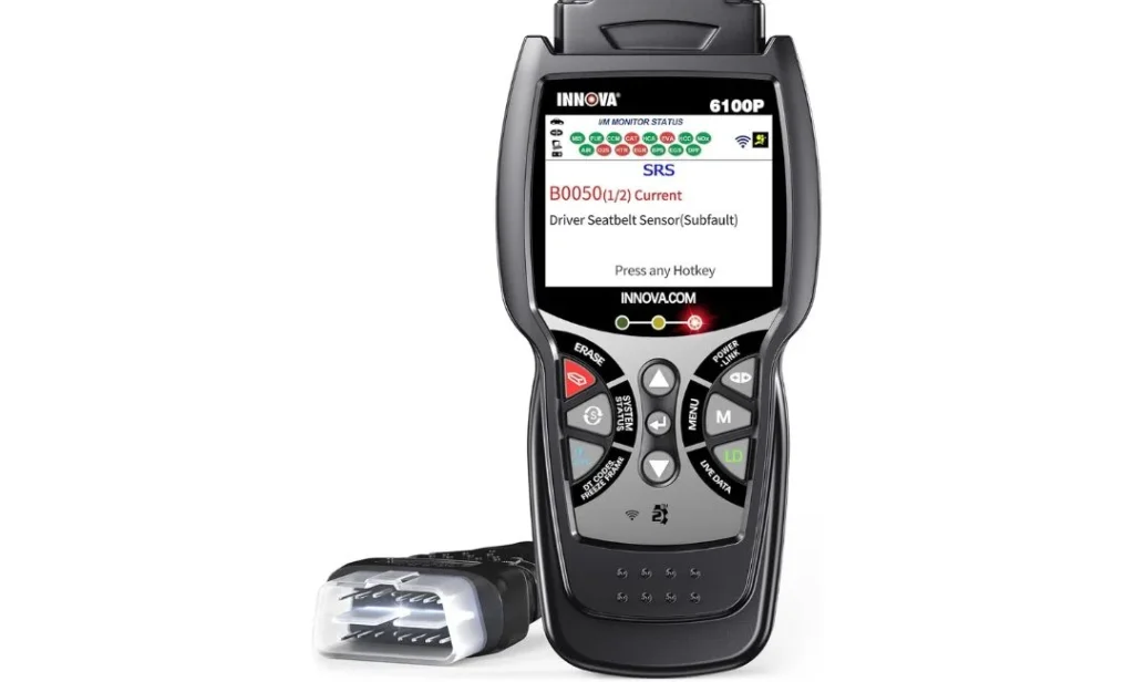 NNOVA 6100P diagnostic tool with strong US‑vehicle support and battery testing features.