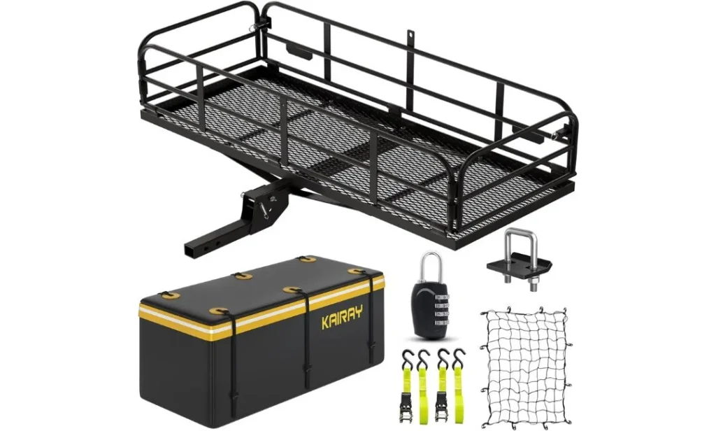 KAIRAY 500 lbs Heavy Duty Hitch Mount – Best Hitch Cargo Carriers for tall and bulky cargo