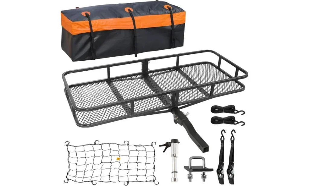 WEIZE Folding Hitch Mount Cargo Carrier – Best Hitch Cargo Carriers with full accessory kit
